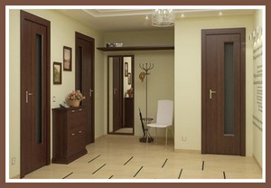Interior doors ivory and richness of the interior Door leafs coated with the color of ivory in the interior design